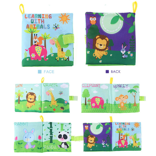 12 Styles Soft Cloth Books Rustle Sound Infant Educational Early Stroller Rattle Toy Kids Newborn Crib Bed Cognition Baby Toys
