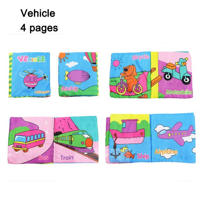 12 Styles Soft Cloth Books Rustle Sound Infant Educational Early Stroller Rattle Toy Kids Newborn Crib Bed Cognition Baby Toys
