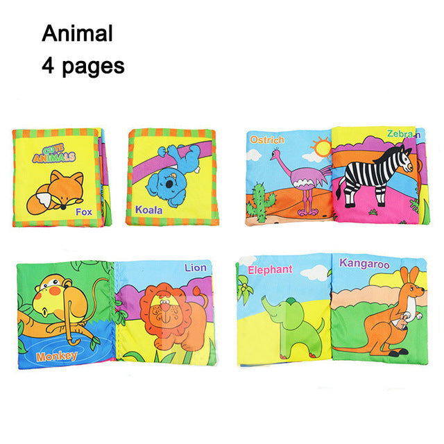 12 Styles Soft Cloth Books Rustle Sound Infant Educational Early Stroller Rattle Toy Kids Newborn Crib Bed Cognition Baby Toys