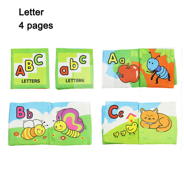 12 Styles Soft Cloth Books Rustle Sound Infant Educational Early Stroller Rattle Toy Kids Newborn Crib Bed Cognition Baby Toys