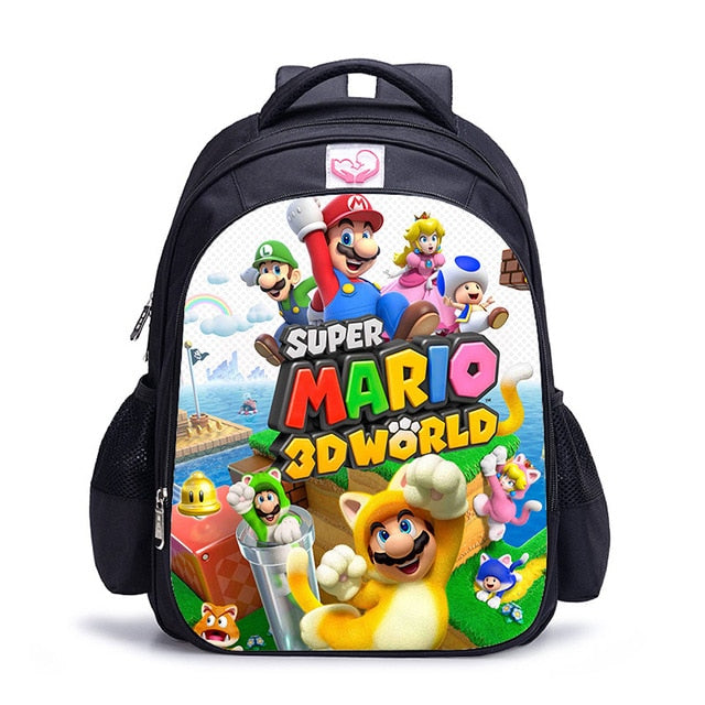 16 Inch Mario Bros Sonic Children School Bags Orthopedic Backpack Kids School Boys Girls Mochila Infantil Cartoon Bags