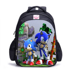 16 Inch Mario Bros Sonic Children School Bags Orthopedic Backpack Kids School Boys Girls Mochila Infantil Cartoon Bags
