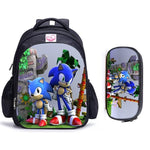 16 Inch Mario Bros Sonic Children School Bags Orthopedic Backpack Kids School Boys Girls Mochila Infantil Cartoon Bags