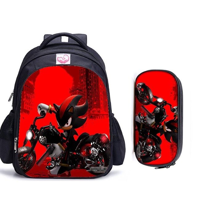 16 Inch Mario Bros Sonic Children School Bags Orthopedic Backpack Kids School Boys Girls Mochila Infantil Cartoon Bags