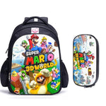 16 Inch Mario Bros Sonic Children School Bags Orthopedic Backpack Kids School Boys Girls Mochila Infantil Cartoon Bags