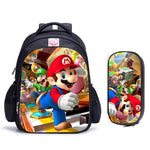 16 Inch Mario Bros Sonic Children School Bags Orthopedic Backpack Kids School Boys Girls Mochila Infantil Cartoon Bags