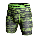 Skinny Men's Sports Gym Compression Wear Under Base Layer Shorts Pants Athletic Tights Fitness Bodybuilding Breathable Bottom
