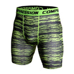 Skinny Men's Sports Gym Compression Wear Under Base Layer Shorts Pants Athletic Tights Fitness Bodybuilding Breathable Bottom