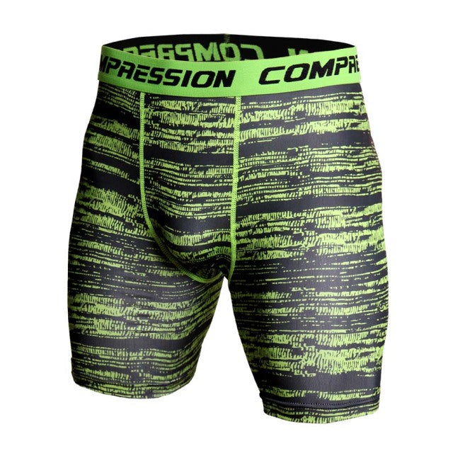 Skinny Men's Sports Gym Compression Wear Under Base Layer Shorts Pants Athletic Tights Fitness Bodybuilding Breathable Bottom