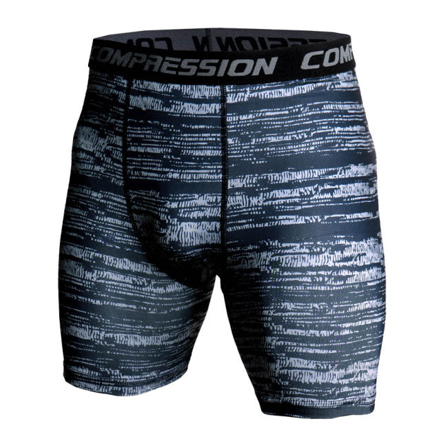 Skinny Men's Sports Gym Compression Wear Under Base Layer Shorts Pants Athletic Tights Fitness Bodybuilding Breathable Bottom
