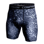 Skinny Men's Sports Gym Compression Wear Under Base Layer Shorts Pants Athletic Tights Fitness Bodybuilding Breathable Bottom