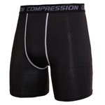 Skinny Men's Sports Gym Compression Wear Under Base Layer Shorts Pants Athletic Tights Fitness Bodybuilding Breathable Bottom