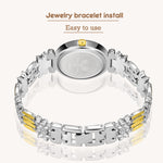 MISSFOX Butterfly Women Watches Luxury Brand Big Diamond 18K Gold Watch Waterproof Special Bracelet Expensive Ladies Wrist Watch