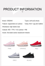 ONEMIX Sneakers Women Tennis Shoes 2019 Summer Comfortable Knitted Vamp Air Trainer Fashion Ladies Sport Fitness Shoe Big Size43