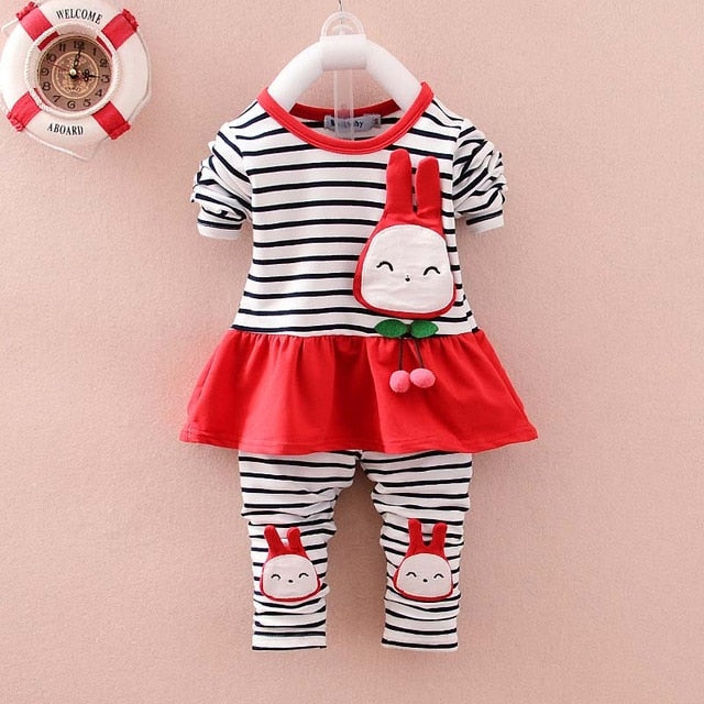 IENENS Child Kids Girl Tracksuits Clothing Sets Outfits Baby Toddler Infant Girls Clothes Suits Long Sleeves T-shirt + Pants