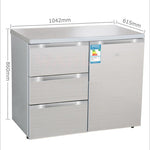 220V 130W 210L Household Horizontal Refrigerator Kitchen Console Three-drawer Open Door Refrigerator