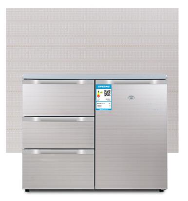 220V 130W 210L Household Horizontal Refrigerator Kitchen Console Three-drawer Open Door Refrigerator
