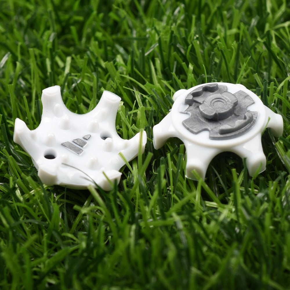 14Pcs /Lot TPR Golf Spikes Pins 1/4 Turn Fast Twist Shoe Spikes Replacement Accessories Golf Training Aids White+Gray
