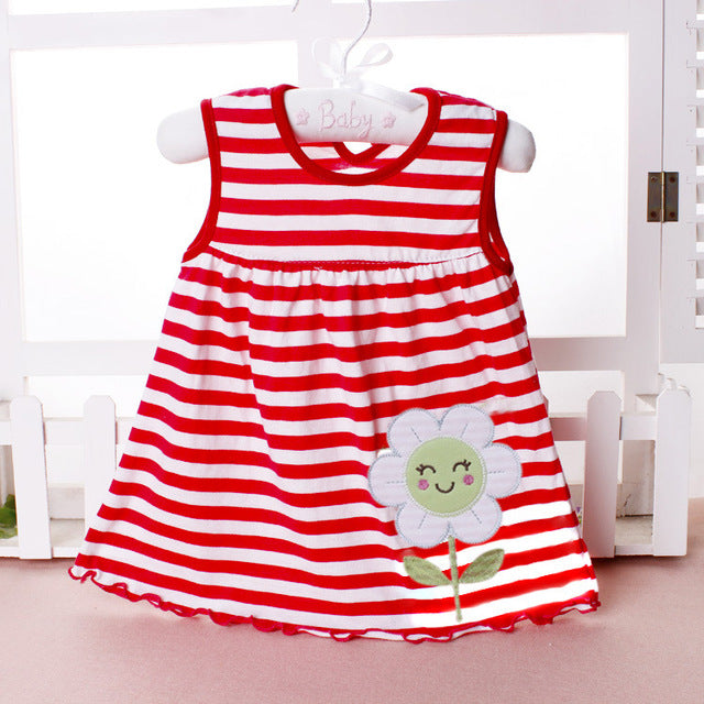 Baby Dress 2018 Summer New Girls Fashion Infantile Dresses Cotton Children's Clothes Flower Style Kids Clothing Princess Dress