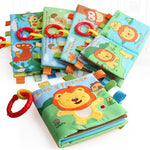 newborn Baby Kids Intelligence Development 3D rattle early learning Animal Picture BB Sound Cognize Cloth Book Educational Toy