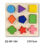 Kids 3D Puzzle Wooden Toys Colorful Geometry Shape Cognition Wood Puzzle Children Early Learning Educational Montessori Toys