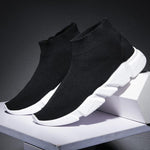 Plus Size High Top Socks Sneakers Women Running Shoes Sports Men Shoes Sport Femme Tennis Mujer 2019 Gray Training Trainer B-246