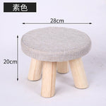 20 Color Wooden Small Stool Ottomans with Linen Cotton Cover Dining Benches Home Furniture Sofa Animal Round chair mx10181423