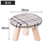20 Color Wooden Small Stool Ottomans with Linen Cotton Cover Dining Benches Home Furniture Sofa Animal Round chair mx10181423
