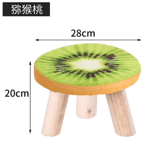 20 Color Wooden Small Stool Ottomans with Linen Cotton Cover Dining Benches Home Furniture Sofa Animal Round chair mx10181423