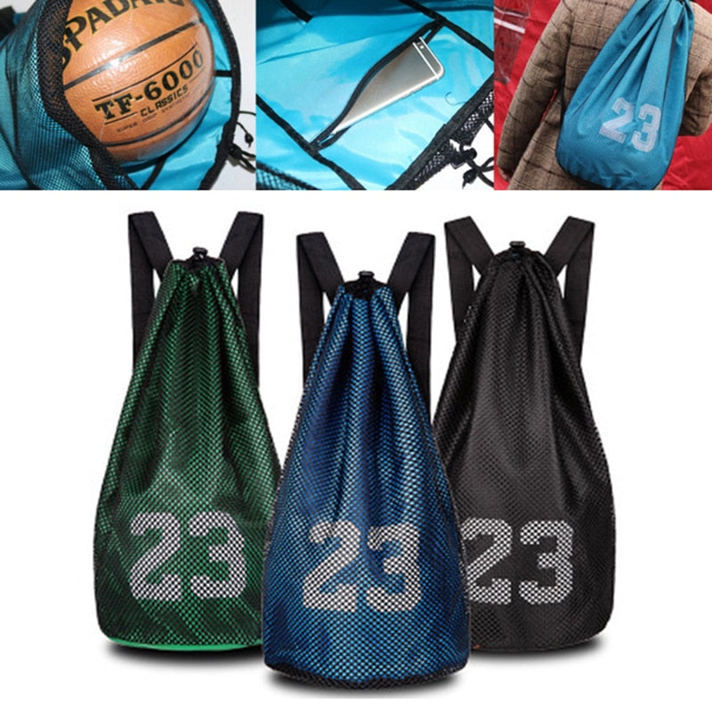 Outdoor Sport Shoulder Basketball bags For Football Volleyball Soccer Bag Mash pack Fitness Bucket Bag Backpack For Men