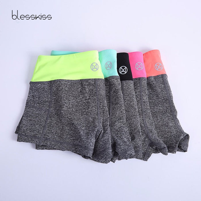 BLESSKISS Fitness Sport Shorts For Women gym Yoga Shorts Ladies Dry Fit Spandex LULU Running Athletic Wear Short Jogger Tights