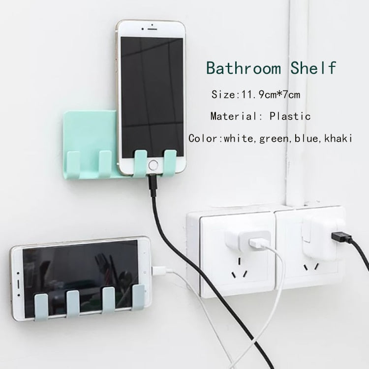 4 Colors Suction cup Bathroom Shelf Cell Phone Bracket Bathroom Shampoo Holder Storage Kitchen Bathroom Accessories Shower Shelf