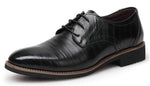 Mens  leather shoes men's dress shoes Business wedding shoes Oxfords lace up Pointed toe flats big size 2020