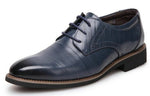 Mens  leather shoes men's dress shoes Business wedding shoes Oxfords lace up Pointed toe flats big size 2020
