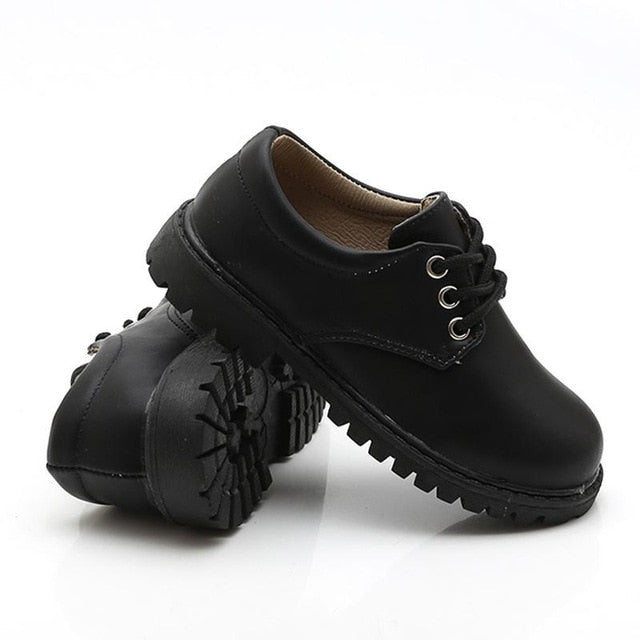 SKOEX Children Dress Shoes Boys Lace Up Leather School Uniform Shoes Kids Boy Oxford Shoes for Party Formal Wedding Size 25-38