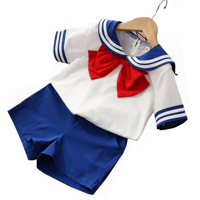 90-130cm Kids Boys Girls Sailor Moon Cosplay Costumes Japanese Style Kawaii Cute Primary School Uniform Choir Dance Clothing