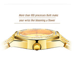 MISSFOX Fashion Watches Women's Expensive 18K Gold Ladies Wrist Watch Women Quartz Classic Analog Diamond Jewelry Hand Watch