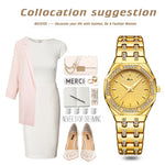 MISSFOX Fashion Watches Women's Expensive 18K Gold Ladies Wrist Watch Women Quartz Classic Analog Diamond Jewelry Hand Watch