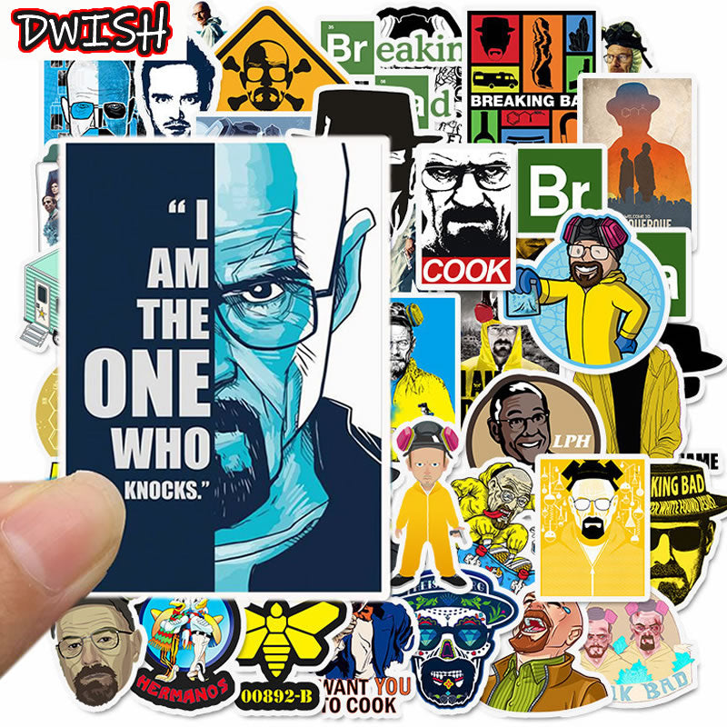 10/30/50pcs Breaking Bad Waterproof PVC Children Stickers Skateboard Guitar Suitcase Freezer Graffiti Sticker Kids Classic Toy