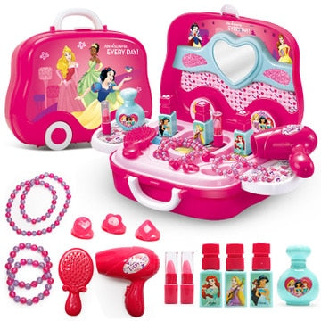 Disney girls  princess  frozen Dressing makeup toy set kids Beauty  toys Children's simulation dressing table Fashion Toys