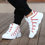 PU Leather Sneakers for Men Running Shoes Sports Women Shoes Sport Men White Red Mens Athletic Shoes Gym Trainers Workout B-383