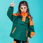 Kid Cool Hip Hop Clothing High Neck Jacket Coat Pullover Top RUnning Causal Pants for Girls Boys Jazz Dance Costume Clothes Wear
