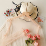 Sexy Mesh Transparent Blouses Tops Clothing Unlined Upper Garment Long Sleeve Net Build Korean Fashion Jacket ds50