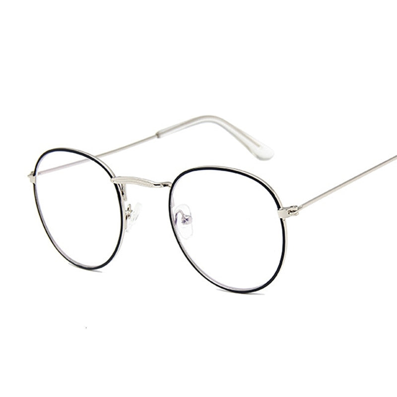 Round Rays Transparent Glasses Frames Men Women Fake Glasses Vintage Optical Myopia Eyeglasses Frames Ladies Retro Eyewear