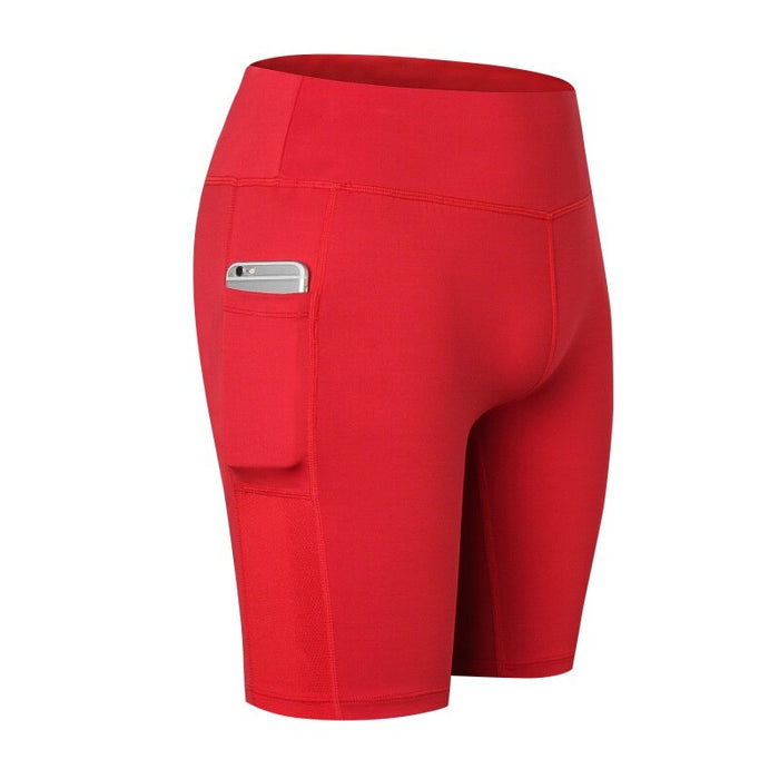 2019 Running Short Out Pocket Sports Shorts Workout Running Athletic Yoga Shorts Gym Wear Ladies Summer