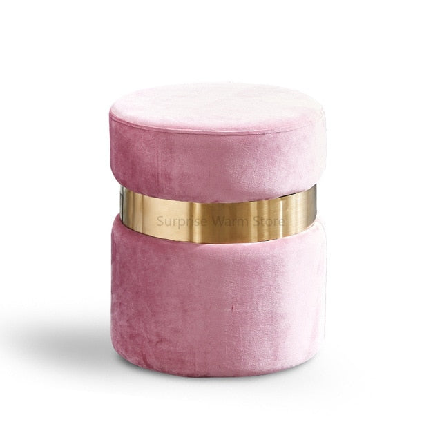 Cheap Soft Velvet Sofa Ottoman Make up Stool Living Room Creative Fashion Dresser Stools Shoes Change Bench Chairs