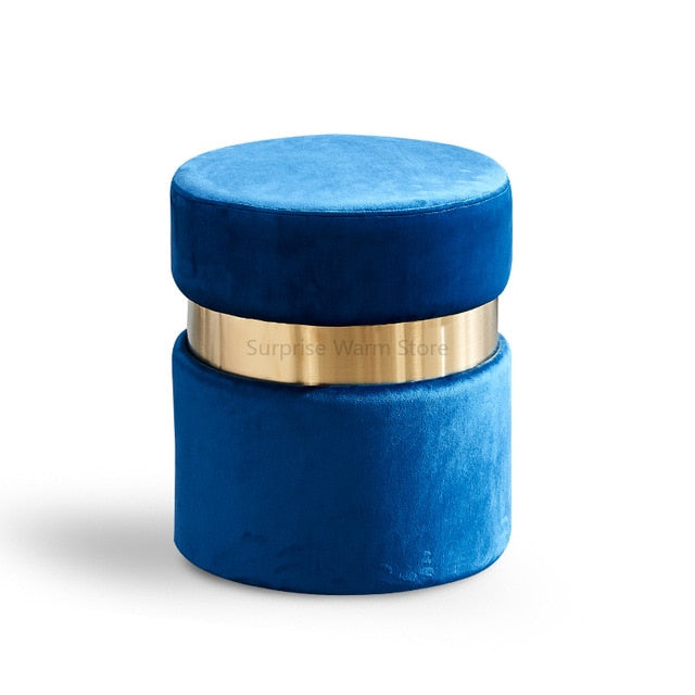 Cheap Soft Velvet Sofa Ottoman Make up Stool Living Room Creative Fashion Dresser Stools Shoes Change Bench Chairs