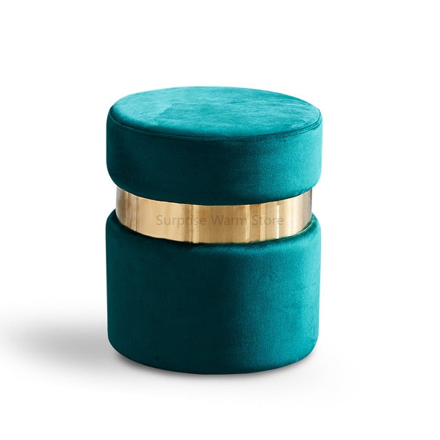 Cheap Soft Velvet Sofa Ottoman Make up Stool Living Room Creative Fashion Dresser Stools Shoes Change Bench Chairs