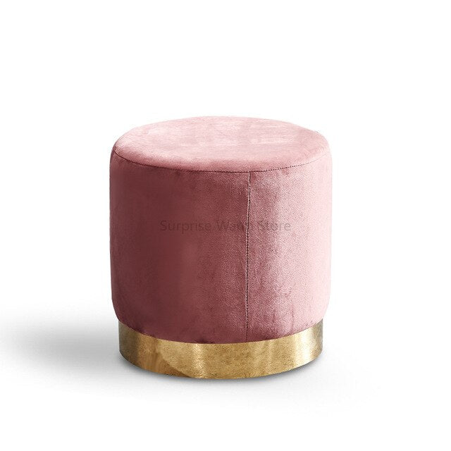 Cheap Soft Velvet Sofa Ottoman Make up Stool Living Room Creative Fashion Dresser Stools Shoes Change Bench Chairs