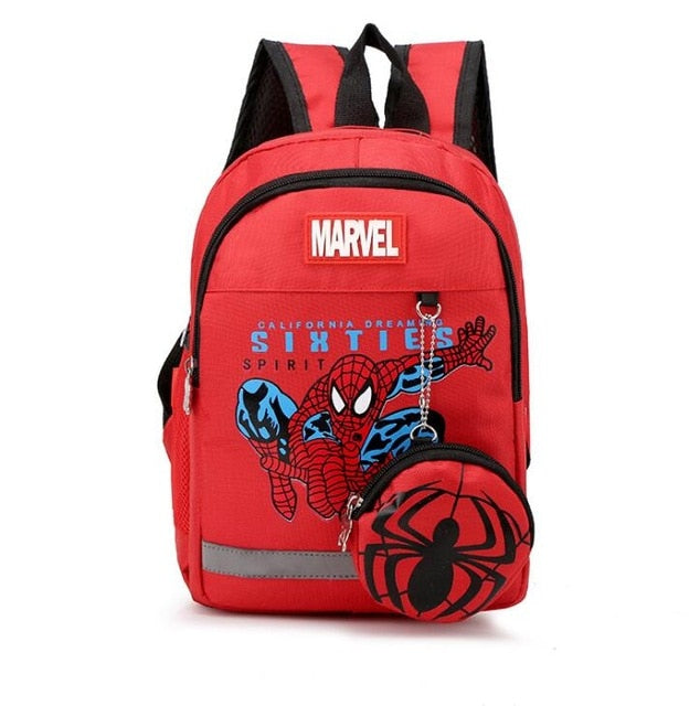 Disney 2020 new kindergarten lovely backpack+purse coin boy bag Spiderman 95 car children boy bag for school